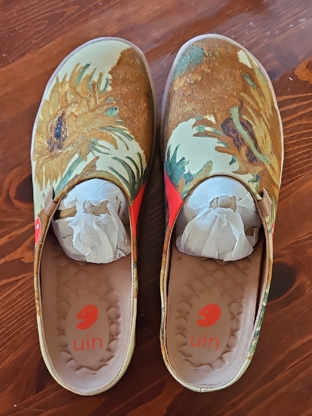 UIN Men's Slip-On Shoes Van Gogh Sunflowers Malaga